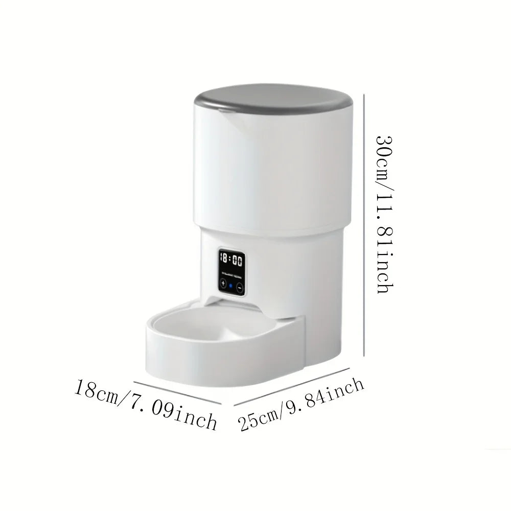 Intelligent Pet Feeder with Button Control - 4L Large Capacity LCD Display