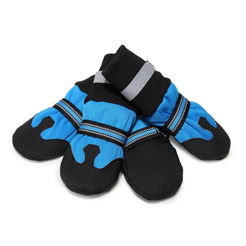 Waterproof Reflective Dog Ankle Boots with Cotton Lining