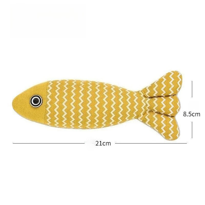 Catnip Fish Pillow Toys - Plush Interactive Cat Exercise Set