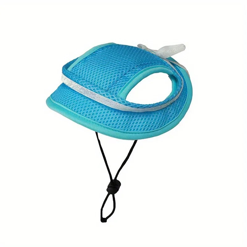 Chapeau de protection solaire pour animaux de compagnie avec nœud - Chapeau réglable et élégant pour chiens et chats