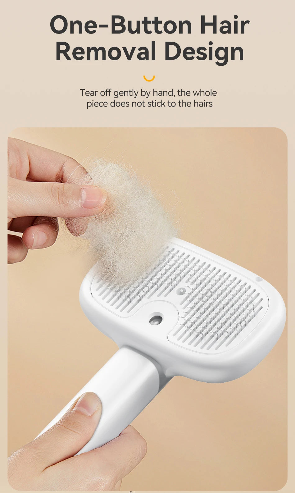 Pet Steam Comb - Electric Spray Brush for Dog & Cat Hair Removal and Grooming