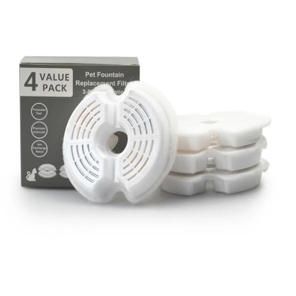 Pet Water Dispenser Replacement Filters - Activated Carbon & Ion Resin