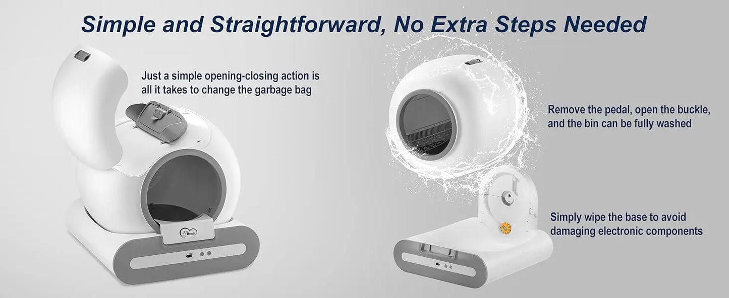 Automatic Cat Litter Box with mat - Self-Cleaning with App Control