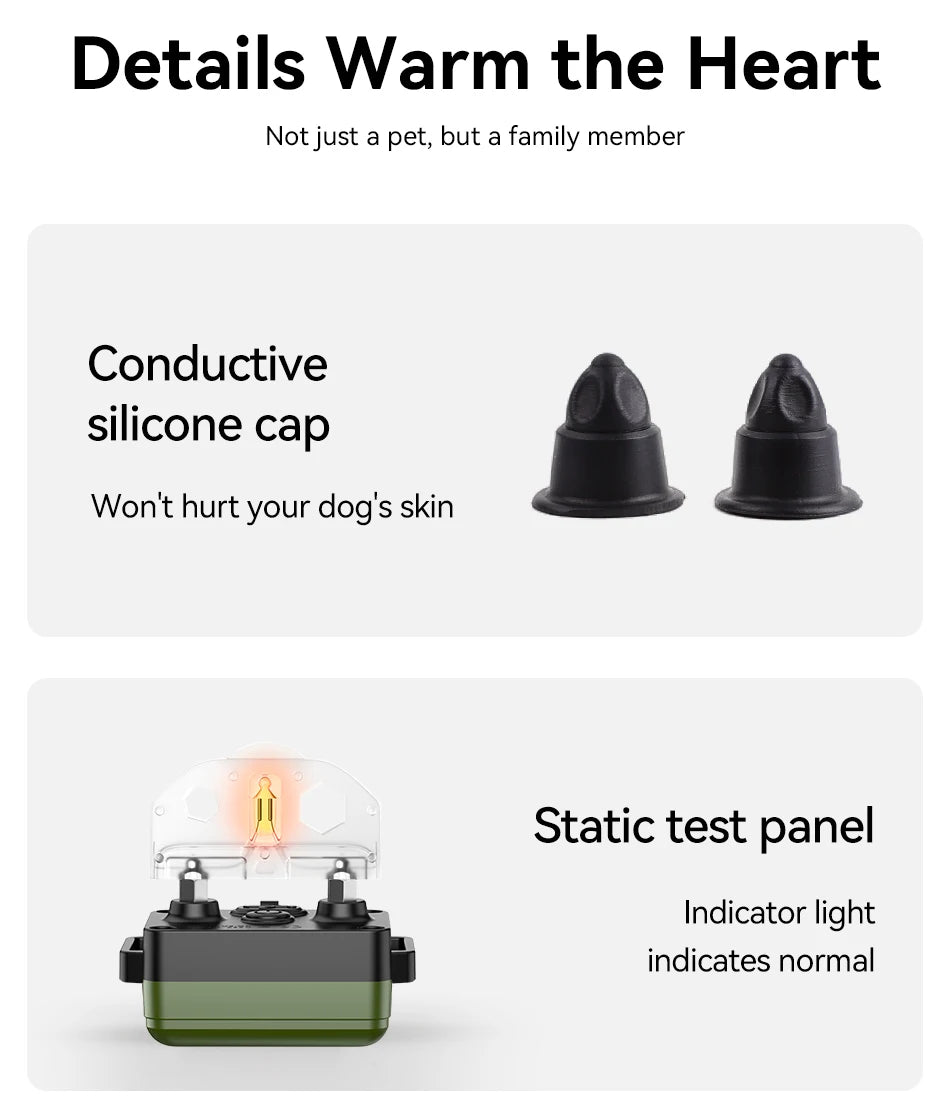 Remote Dog Training Collar - Rechargeable Bark Control System with Multiple Training Modes