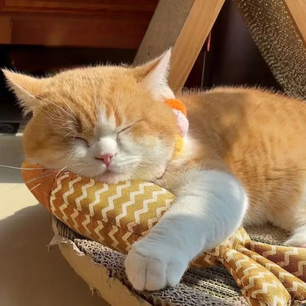 Catnip Fish Pillow Toys - Plush Interactive Cat Exercise Set