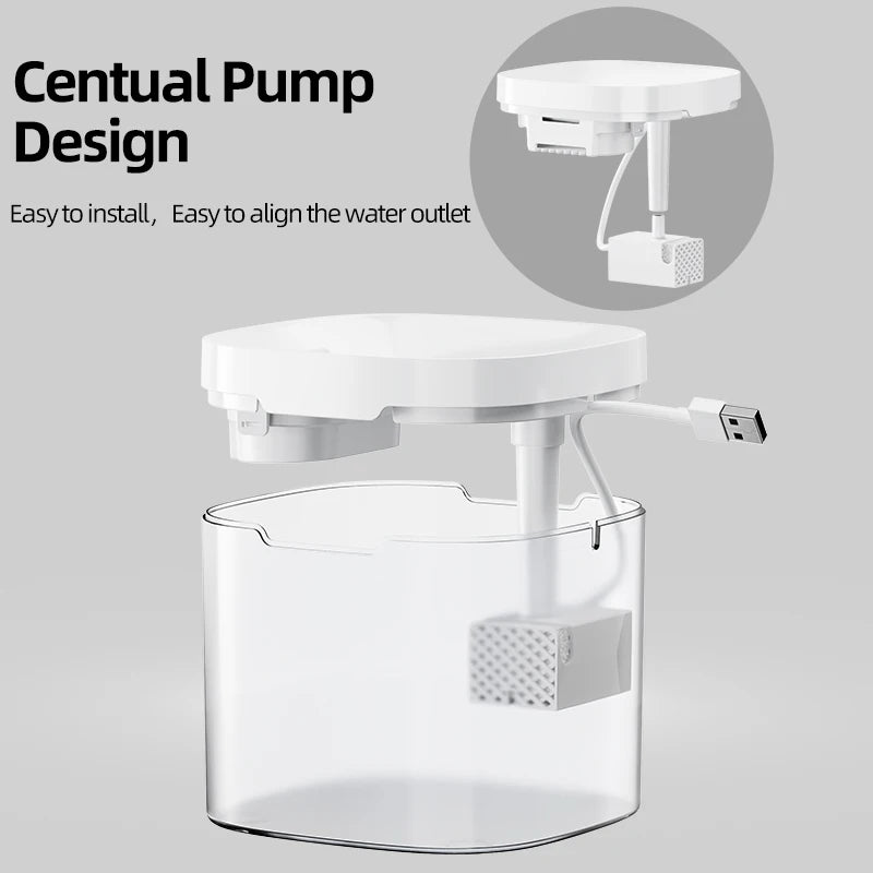 Water Fountain Replacement Pump - 1.5L Pet Water Dispenser Motor