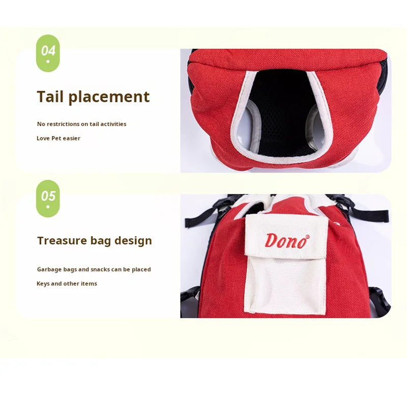Pet Carrier Backpack - Breathable Mesh Travel Bag for Dogs & Cats