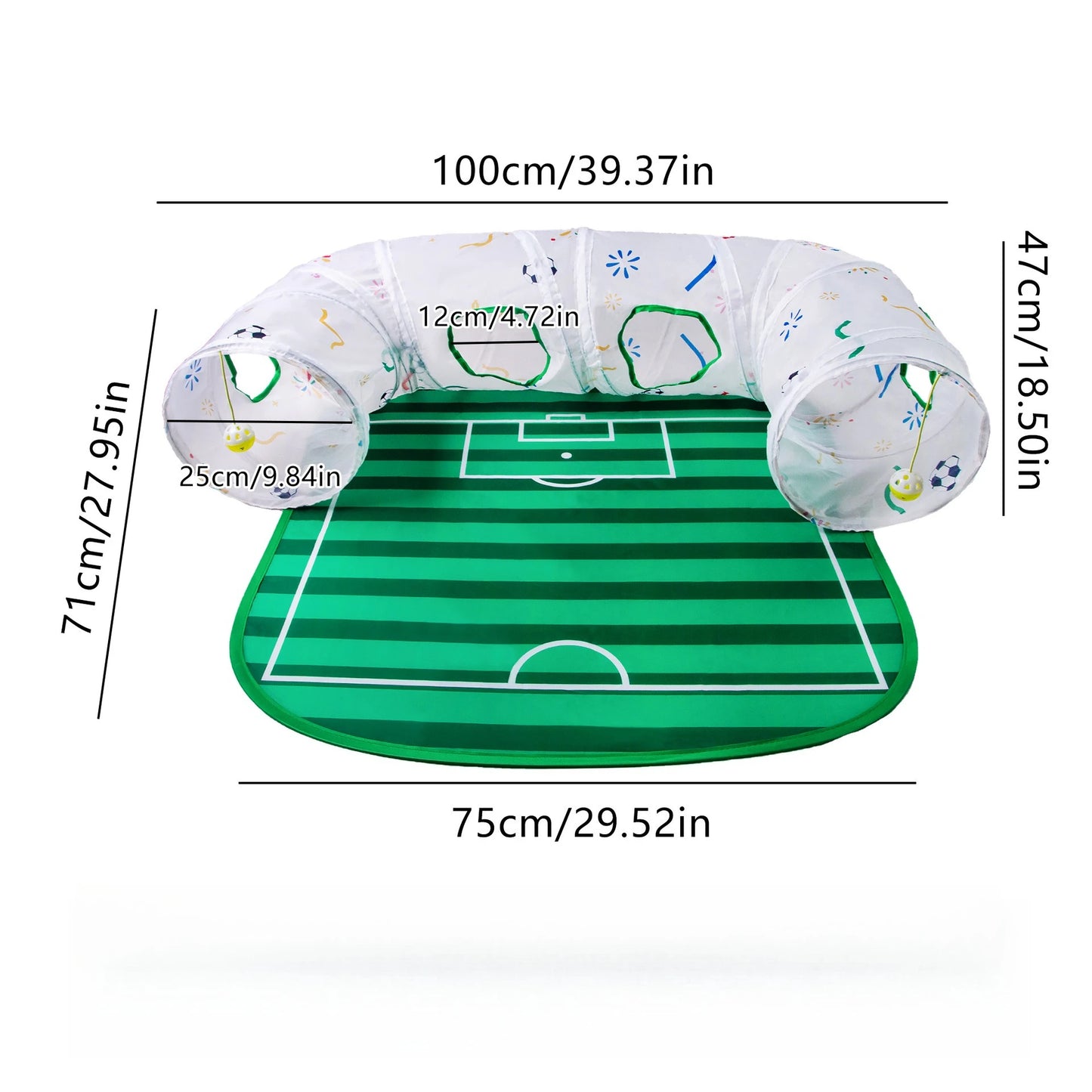 Football Field Cat Tunnel Toy
