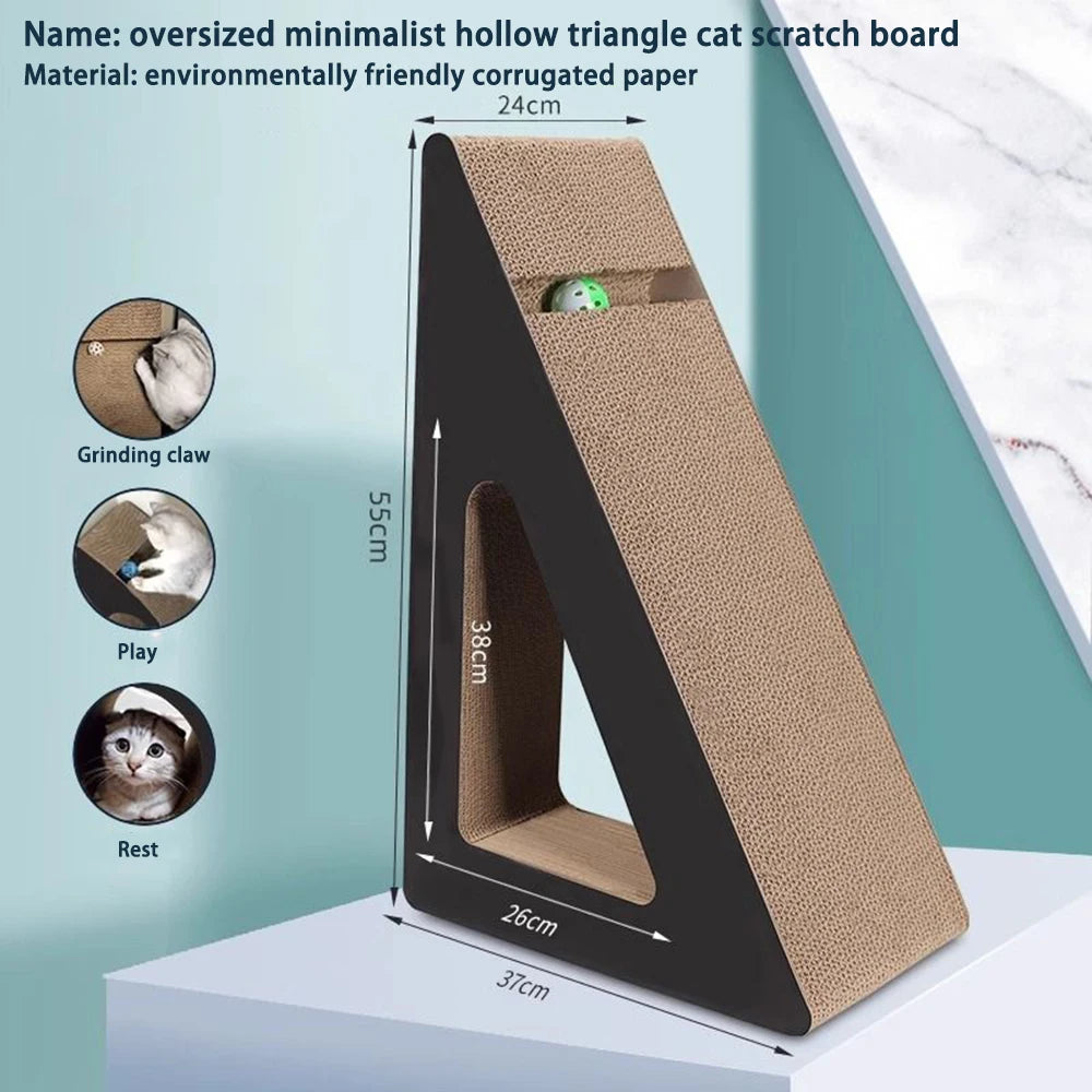 Cardboard Cat Scratcher – Durable Furniture Protector for Indoor Cats & Kittens