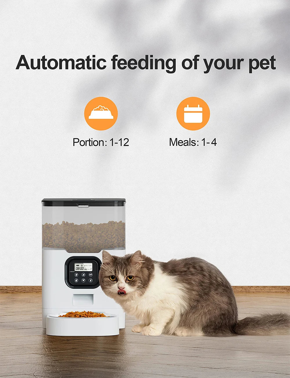 Women's Smart Automatic Pet Feeder with WiFi Control - 4L Large Capacity