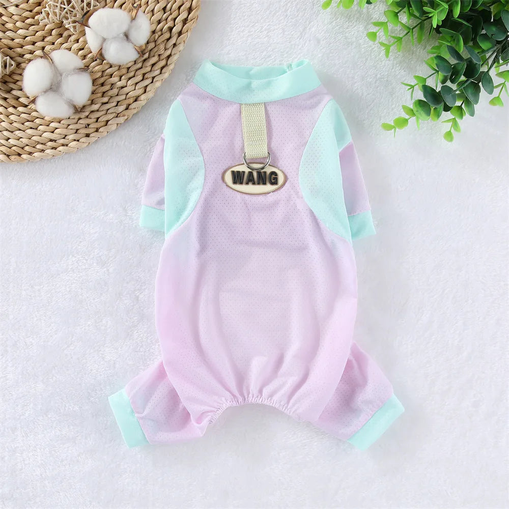Summer Dog Cooling Jumpsuit - Ice Silk Breathable Quick-Dry Mesh Vest