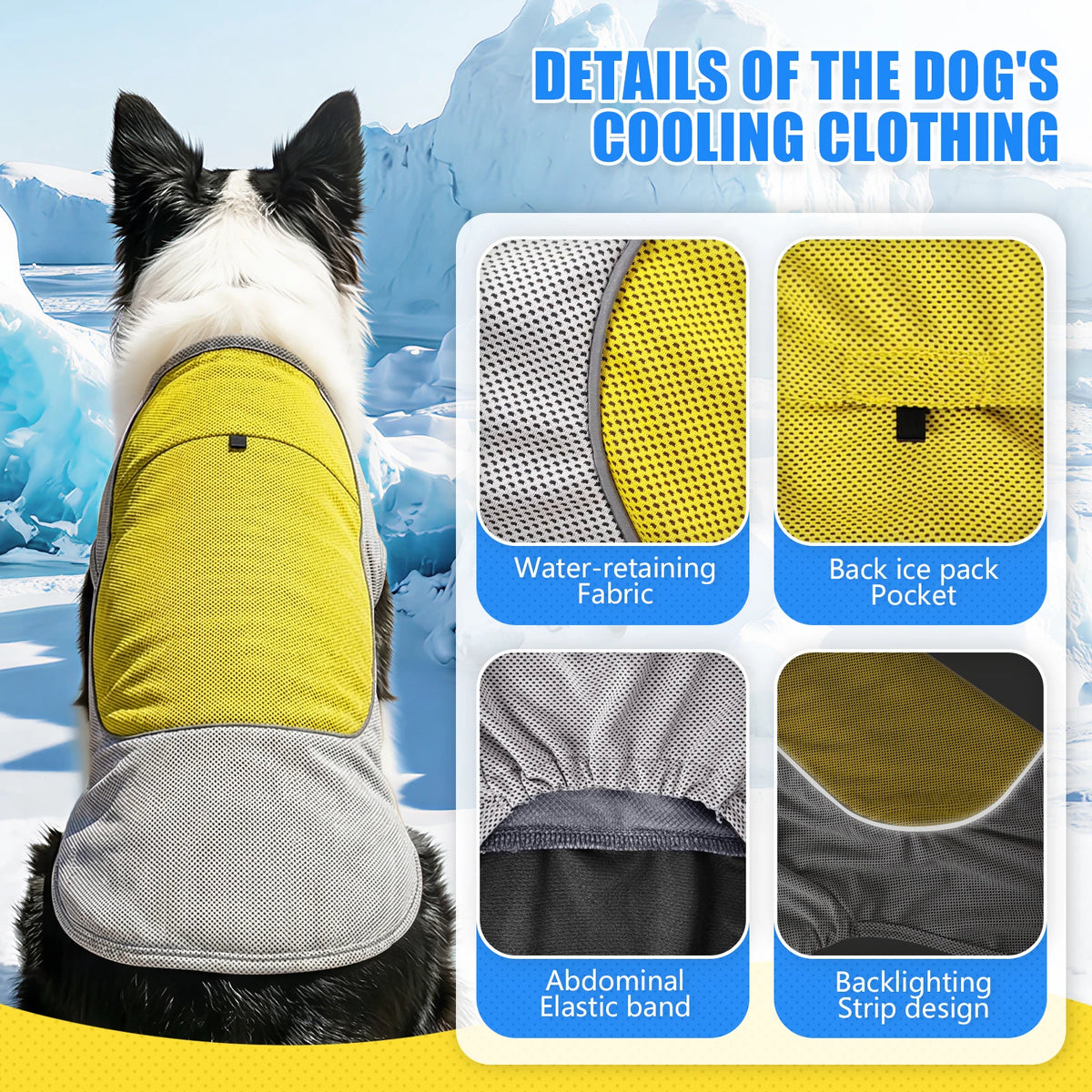 Breathable Dog Cooling Vest with Ice Pack Pocket — Heatstroke Prevention