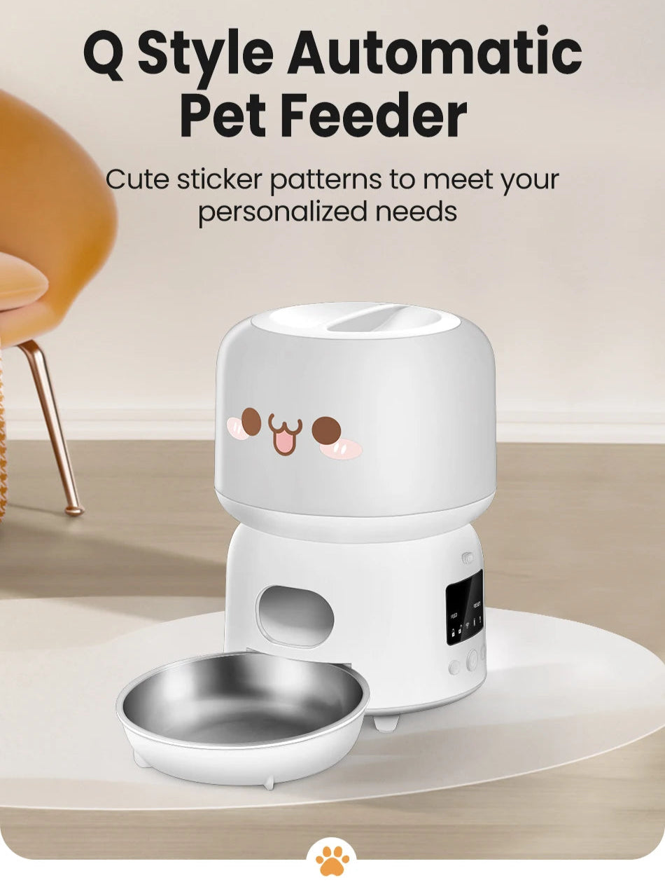 3L Smart WiFi Automatic Pet Feeder with Button Control and Remote Feeding