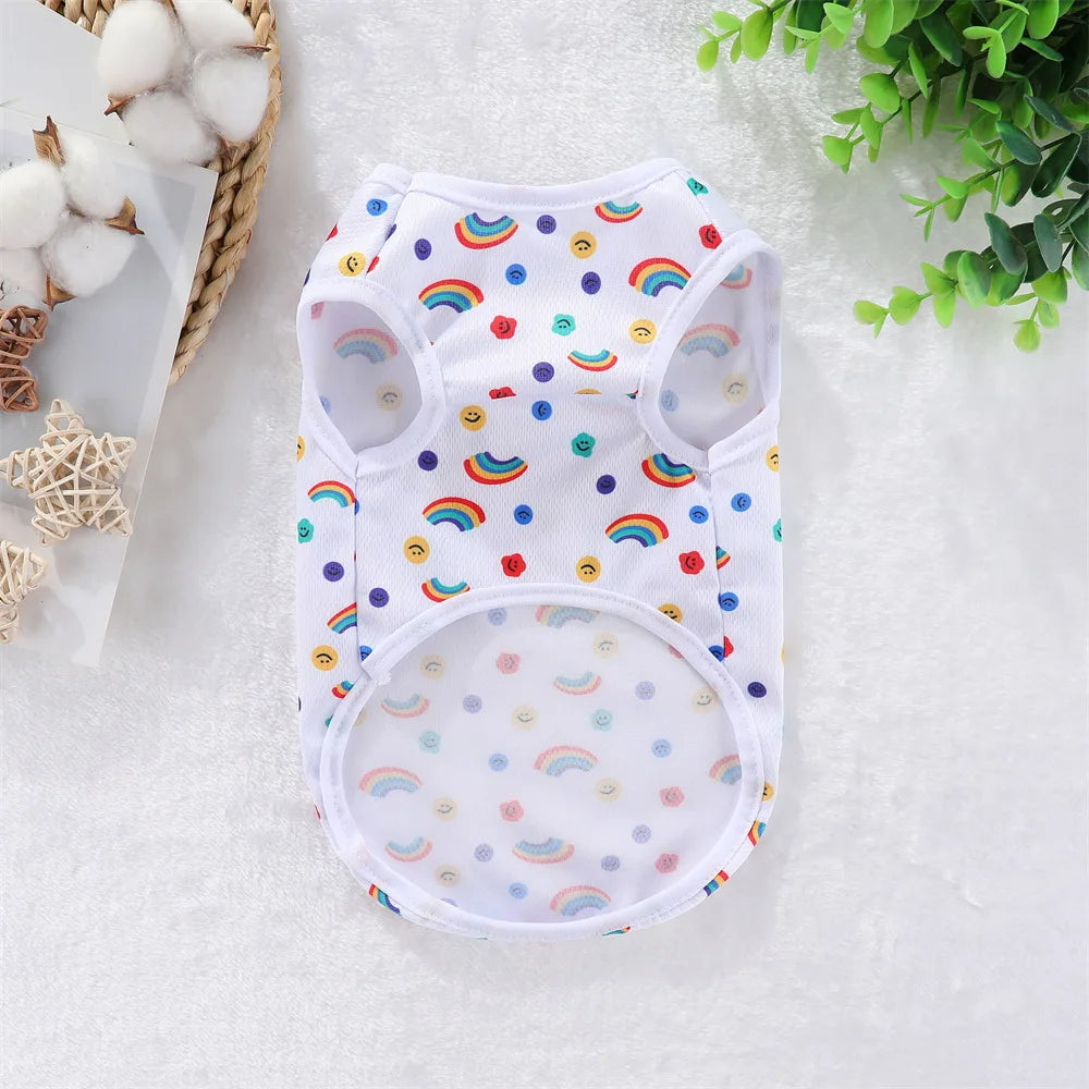 Summer Dog Cooling Vest - Breathable Cartoon Design for Hot Weather