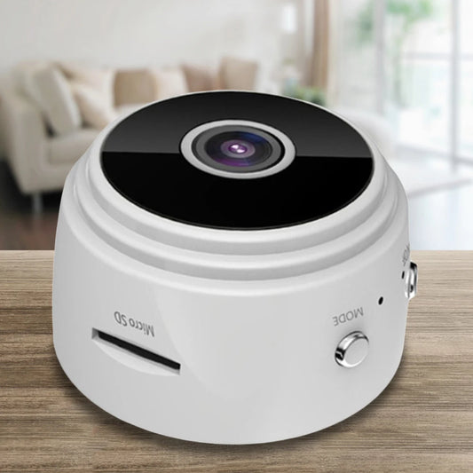 1080P WiFi Mini Security Camera with Night Vision & Magnetic Mount — Black