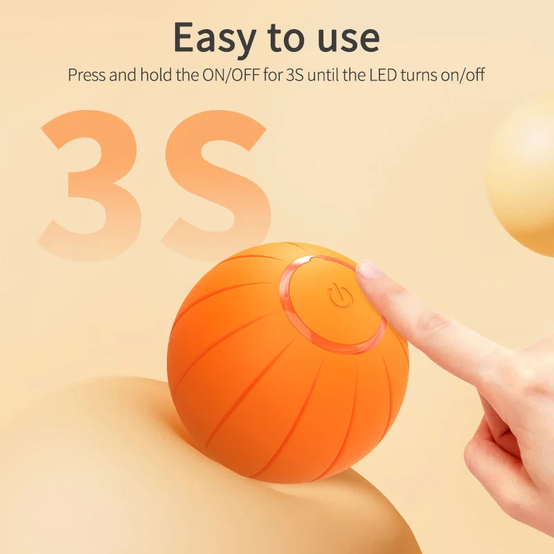 Smart Automatic Bouncing Cat Ball - Interactive LED Self-Moving Pet Toy