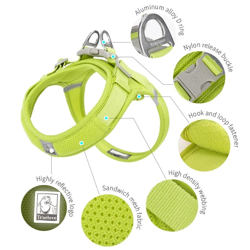 Tactical Dog Harness with Chest Strap - Multi-Size Pet Vest