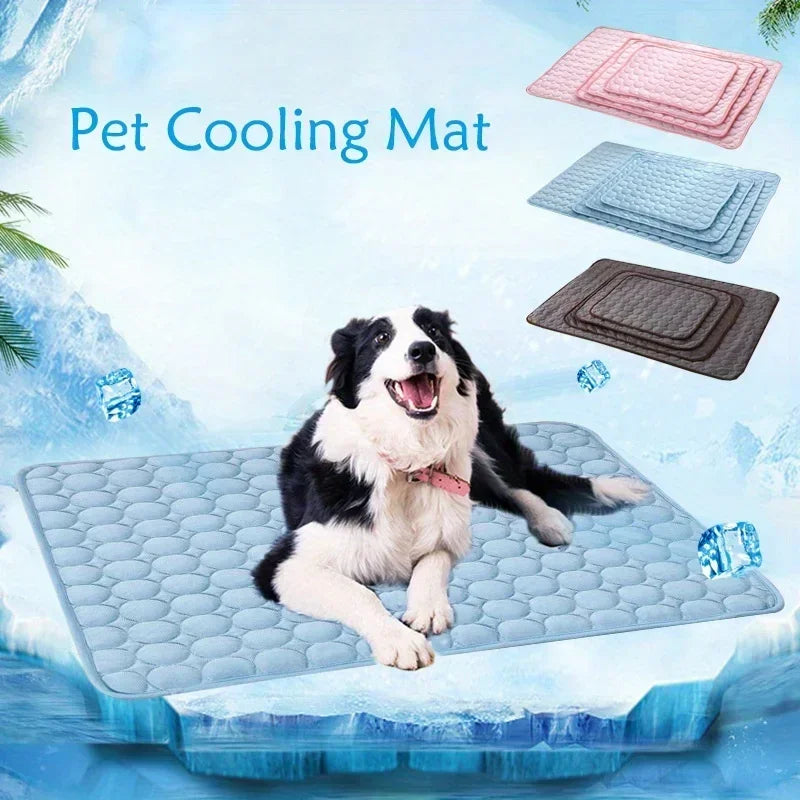 Pet Cooling Mat Summer Cat and Dog Sofa Mat Soft Ice Silk Cold Feeling Nest Mat Summer Dog Cooling Mat Pet Products Dog Beds