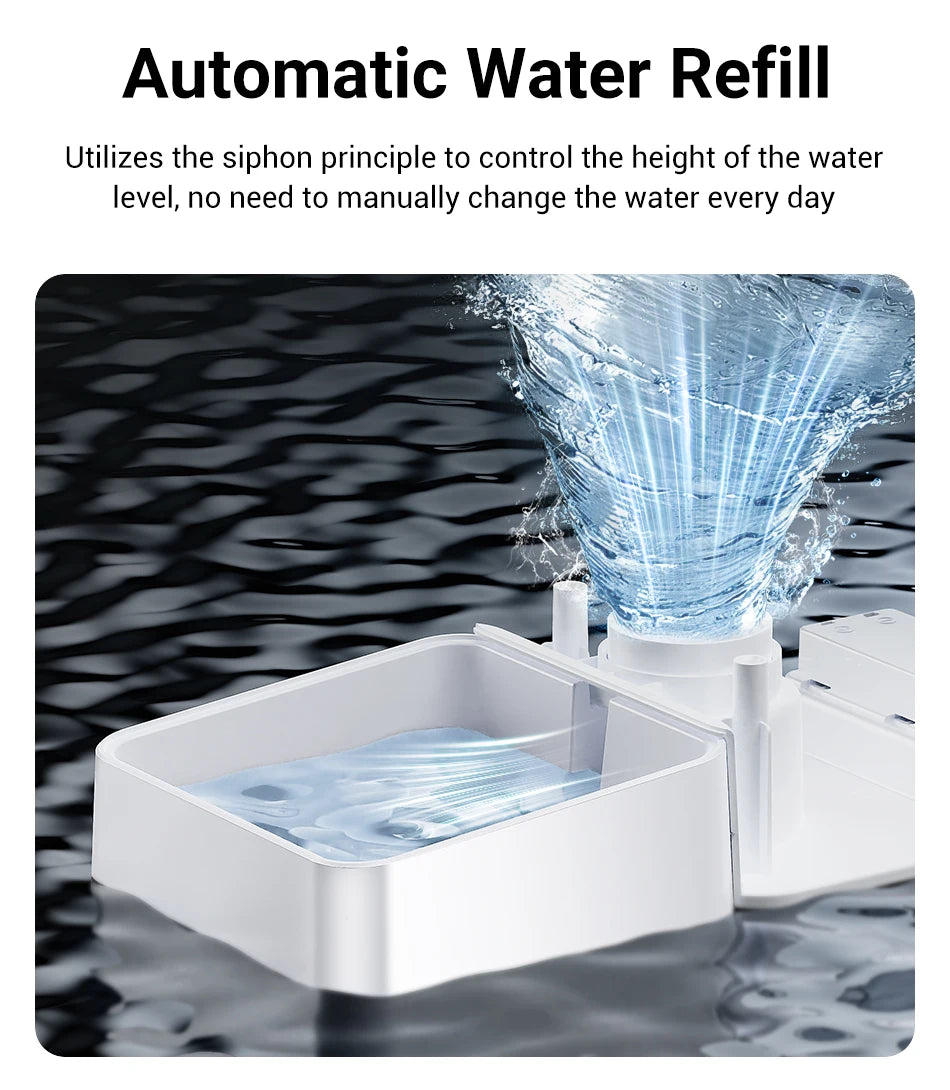 8.5L Automatic Pet Feeder with Water Fountain - WiFi Remote Control Smart Dispenser