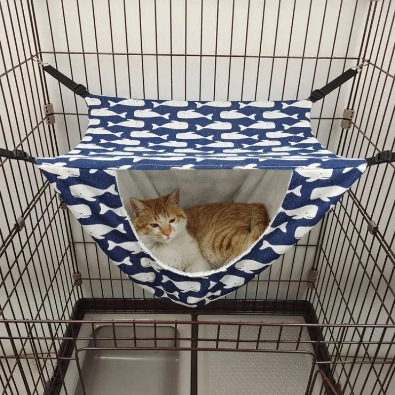 Cat Hammock Bed - Hanging Summer Cage Accessory