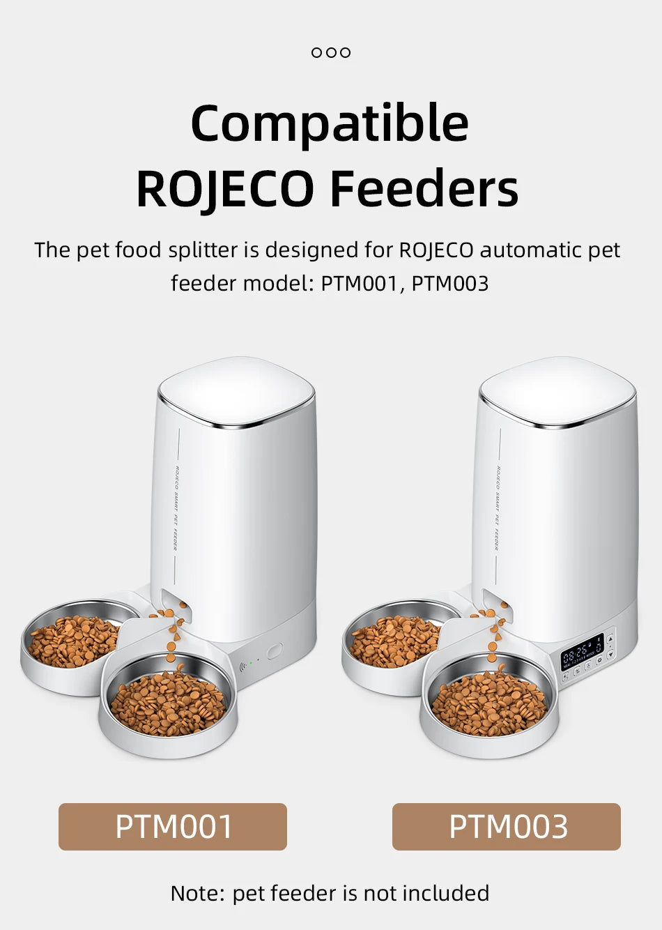 Stainless Steel Single & Double Bowl Accessories For 4L Automatic Pet Feeder Cat Food Dispenser Without Pet Feeder
