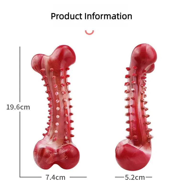 Ultra-Tough Chew Toys for Large Dogs - Beef Flavored Dental Cleaning Bones