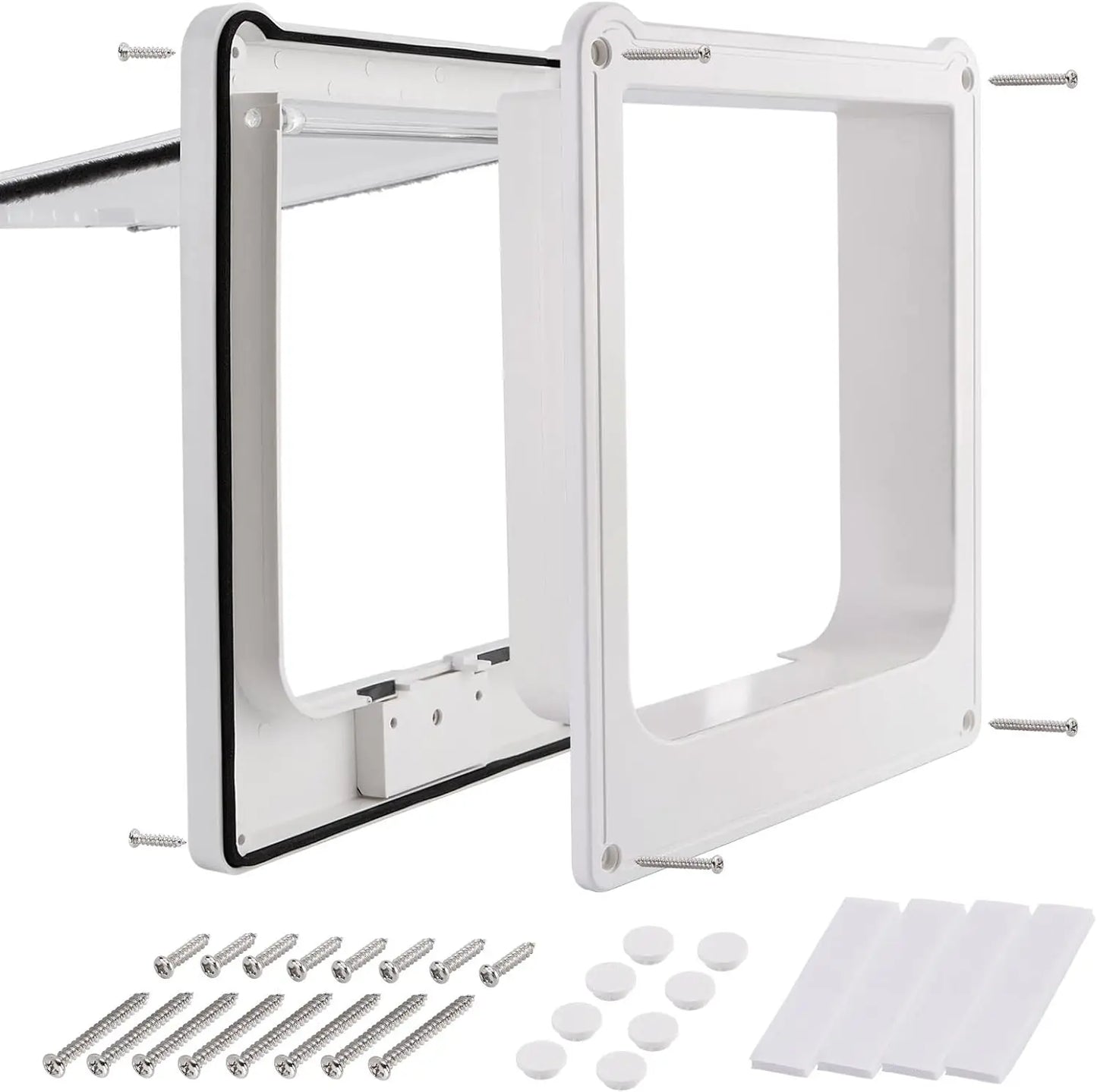 4-Way Cat Door - Magnetic Closure Indoor Pet Door for Cats up to 20lbs