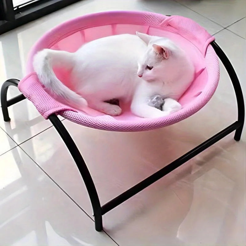 Breathable Cat Hammock Bed - Elevated Cooling Cot for Ultimate Comfort