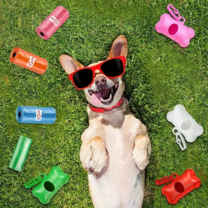 Dog Poop Bags - 1200 Leak-Proof Waste Bags with Cartoon Paw Graphics