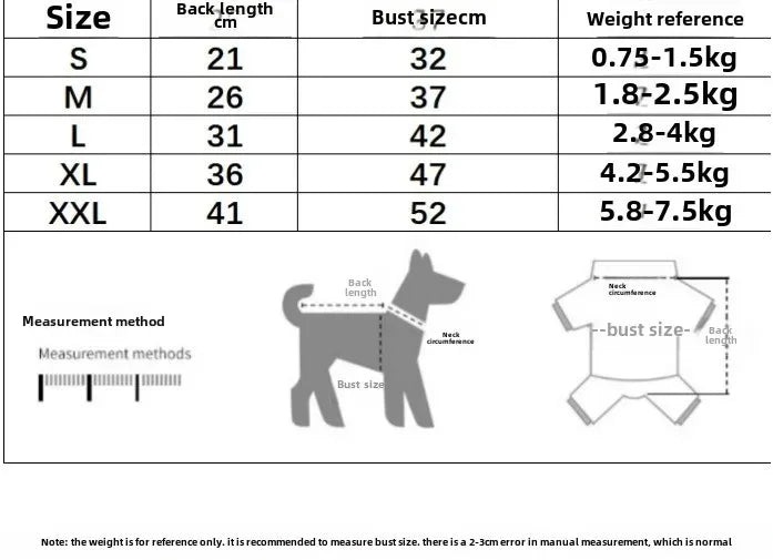 Summer Pet Shirt - Lightweight Dog Clothing for Spring & Summer