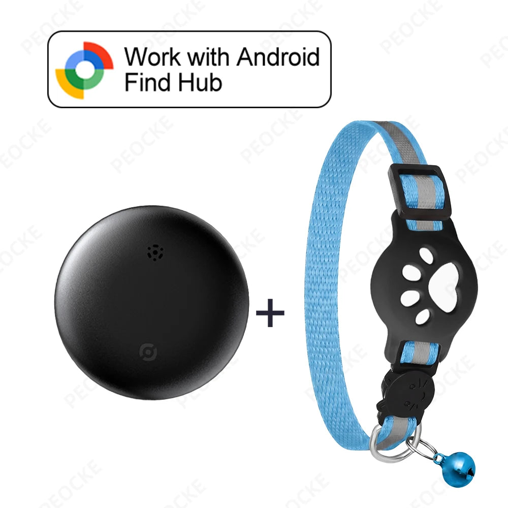 Google Find Hub Smart Location Tag for Android — Pet Collar, Keys & Bags