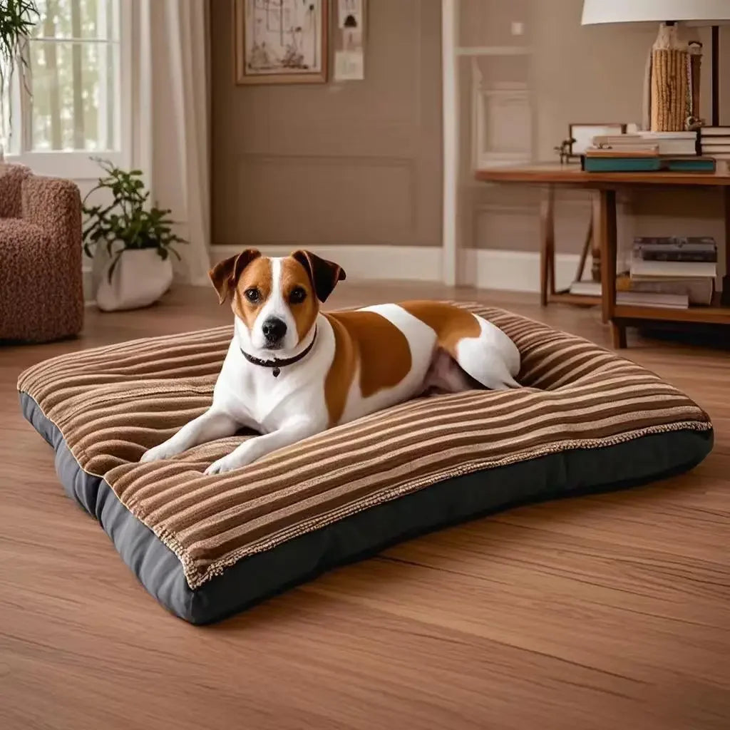 Corduroy Dog Bed Mat – Thick Washable Sofa Pad for Medium & Large Dogs