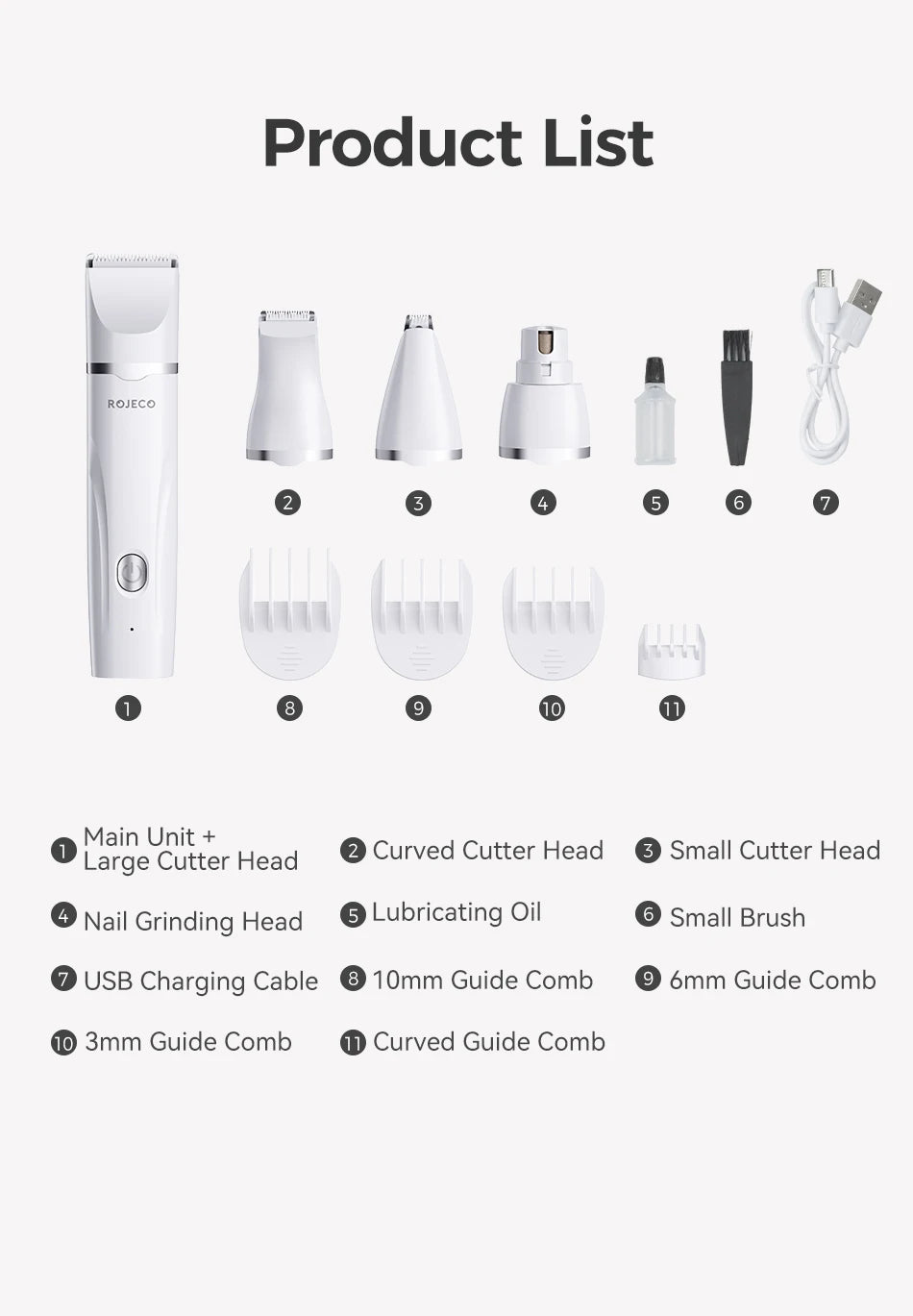 4-in-1 Electric Pet Grooming Kit for Dogs & Cats