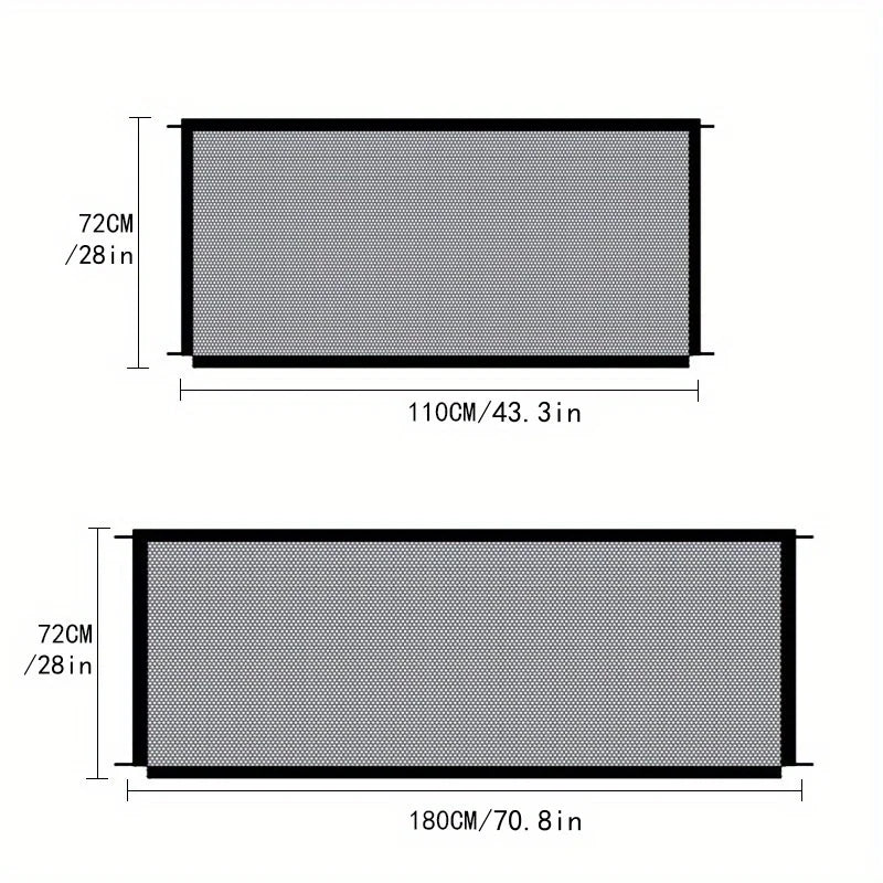 Portable Pet Dog Fence - Folding Safety Barrier with No-Drill Installation