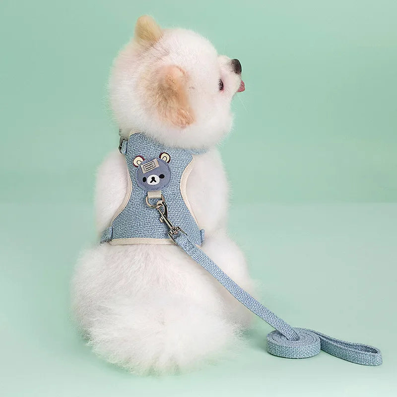 Adjustable Pet Harness and Leash Set - Comfortable Vest for Dogs and Cats