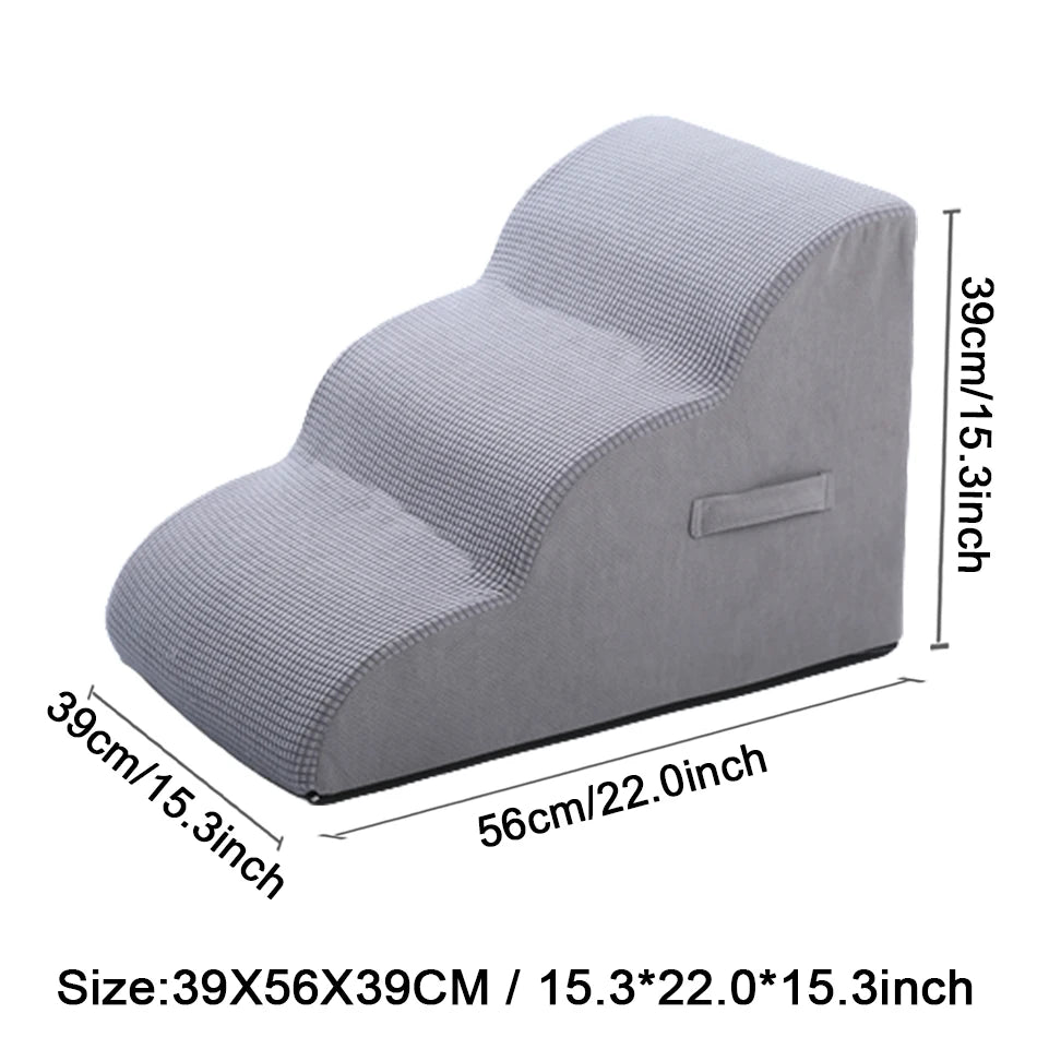 Sponge Pet Stairs for Dogs & Cats – 2 & 3 Step Climbing Ramp for Older Pets & Joint Pain