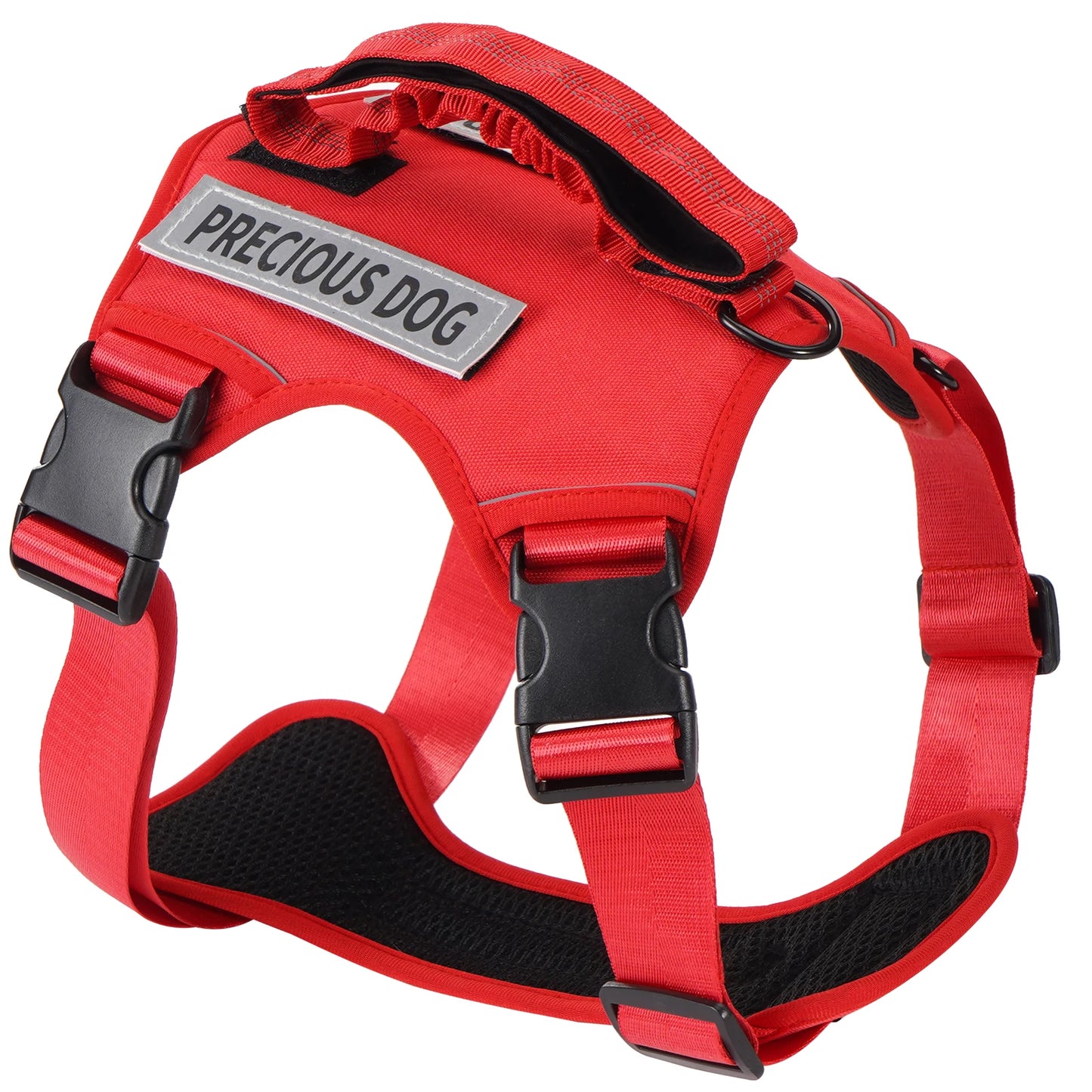 Reflective Emotional Support Dog Vest Harness with Handle & Lead — Easy On/Off for Large Dogs