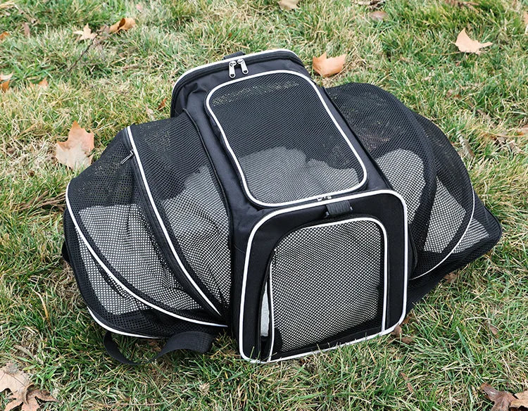Sac de transport pliable et extensible pour animaux | Sac à main respirant en maille pour chats et petits chiens