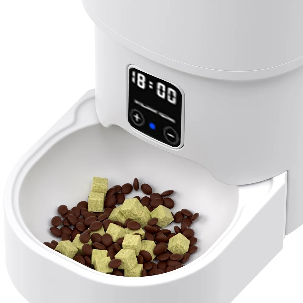 Intelligent Pet Feeder with Button Control - 4L Large Capacity LCD Display