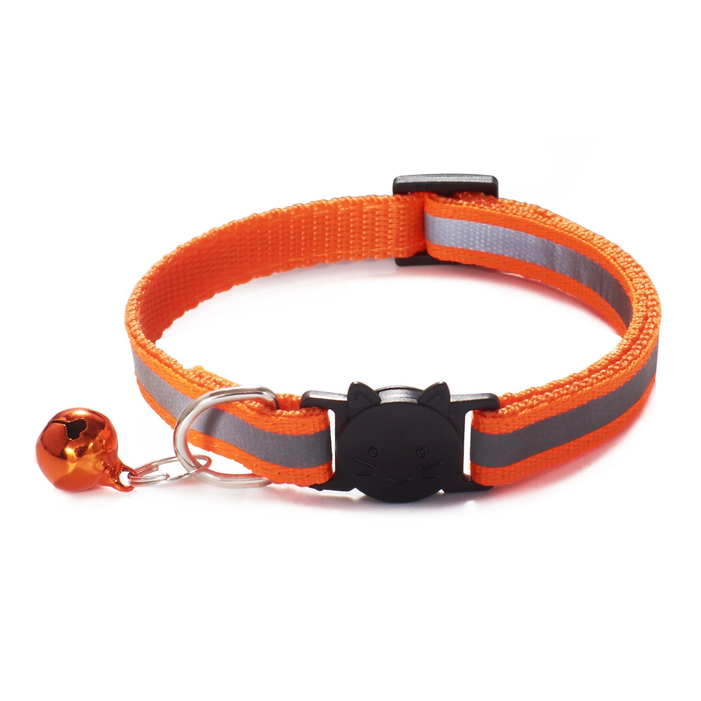 Reflective Cat Collar with Bell - Adjustable Night Safety Collar for Cats & Kittens
