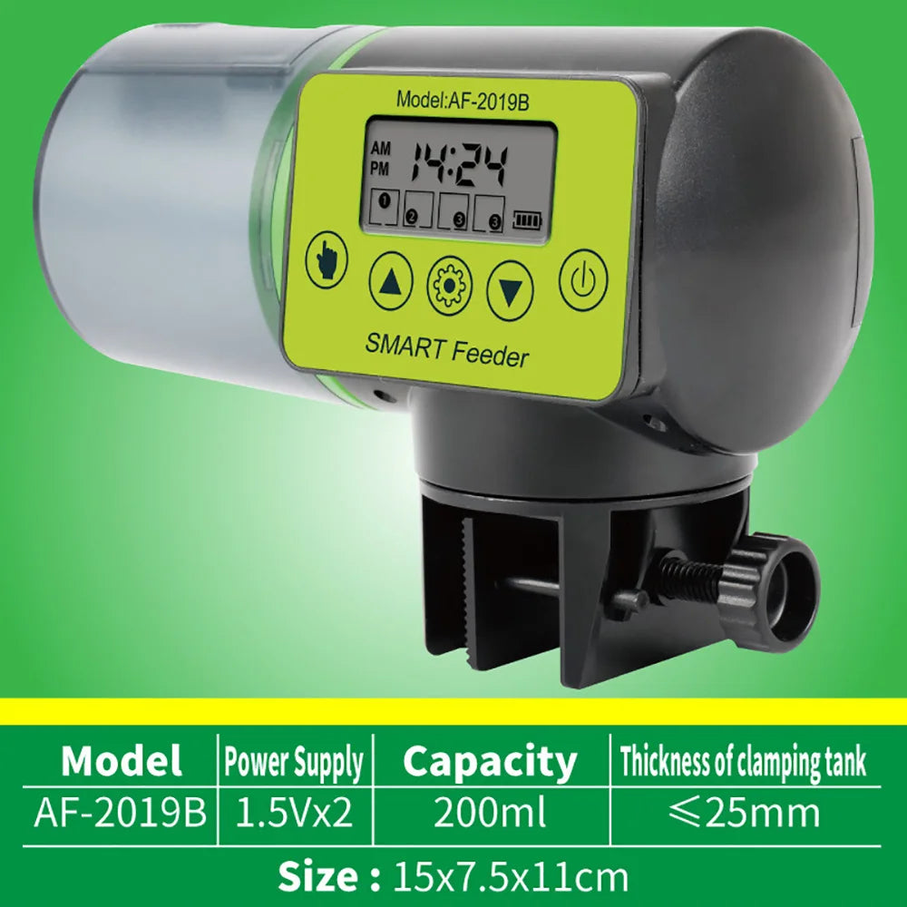 Automatic Fish Feeder - Digital Timer for Aquarium & Turtle Tank