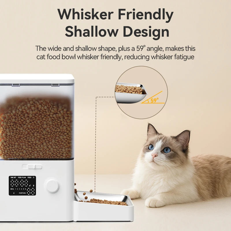 Stainless Steel Feeding & Water Bowl Set for 8.5L Automatic Pet Feeder