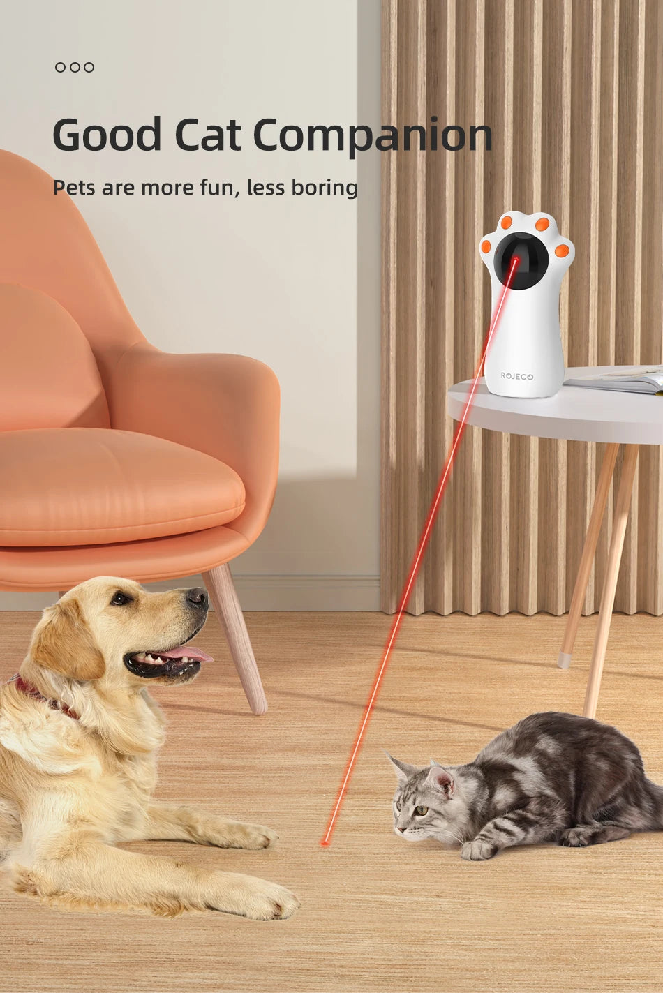 Automatic Interactive Cat Laser Toy - Motion Activated LED Pet Entertainment System