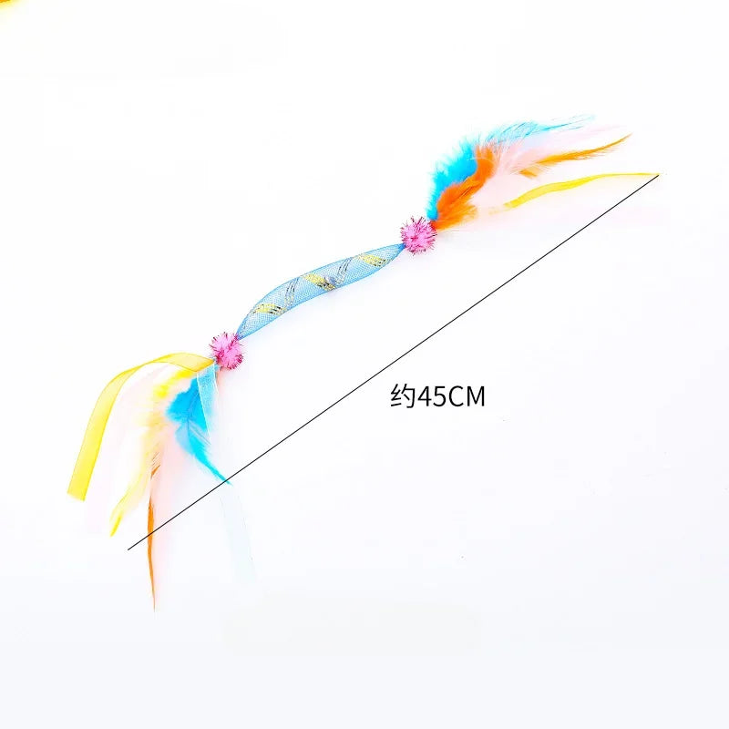 Feather Teaser Wand Cat Toy