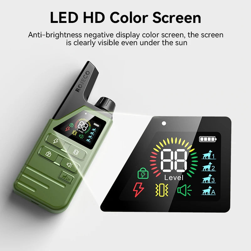 Remote Dog Training Collar - Rechargeable Bark Control System with Multiple Training Modes