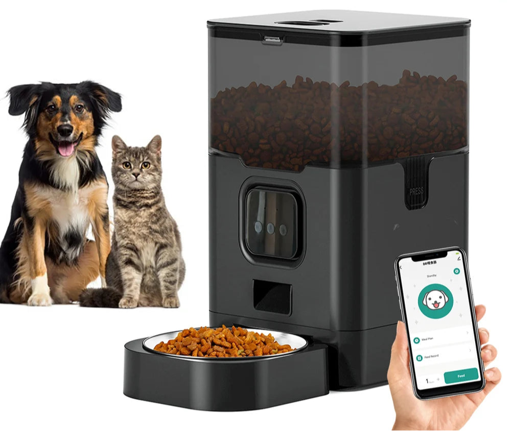 Women's Smart Automatic Pet Feeder with WiFi Control - 4L Large Capacity