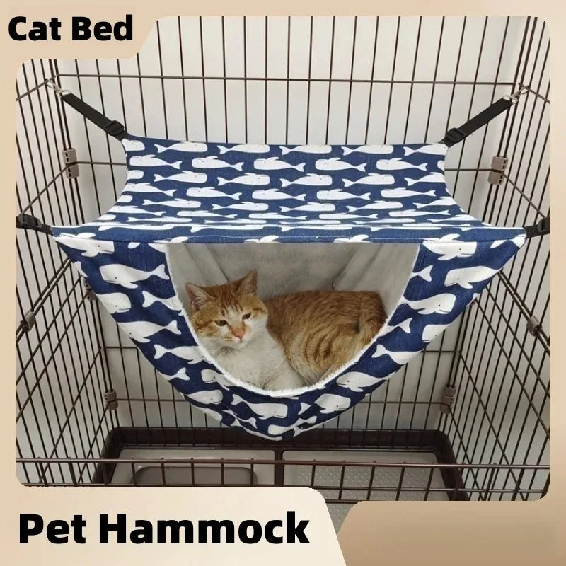 Cat Hammock Bed - Hanging Summer Cage Accessory