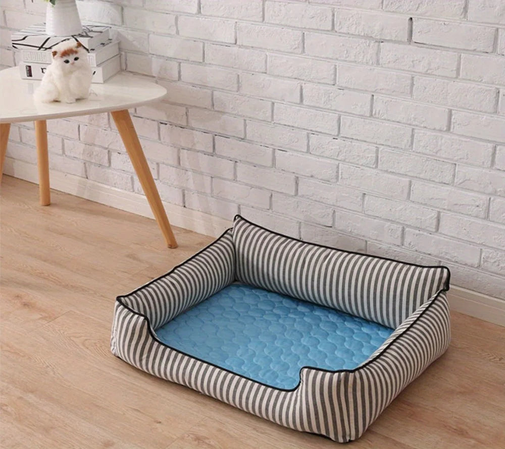 Self-Cooling Pet Mat with Ice Silk Technology - 40 Inch Summer Bed