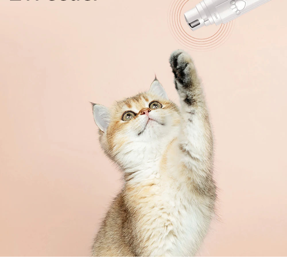 Wireless Electric Pet Nail Grinder with LED Light - USB Rechargeable Silent Trimmer