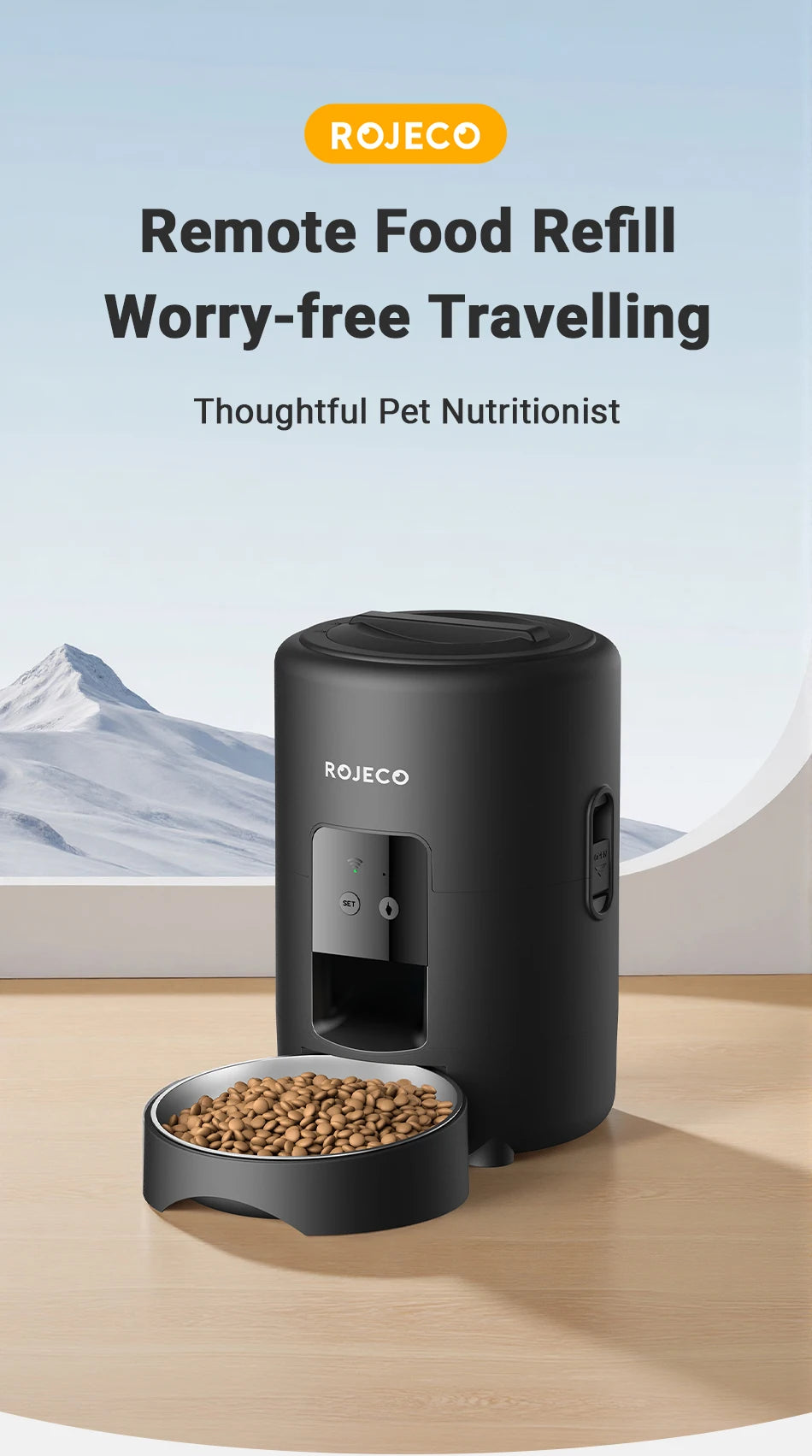 Smart Automatic Pet Feeder 2L - Wi-Fi App Control Food Dispenser for Cats & Dogs